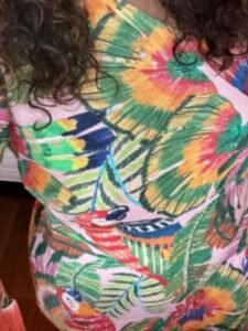 Second-hand treasures colorful dress